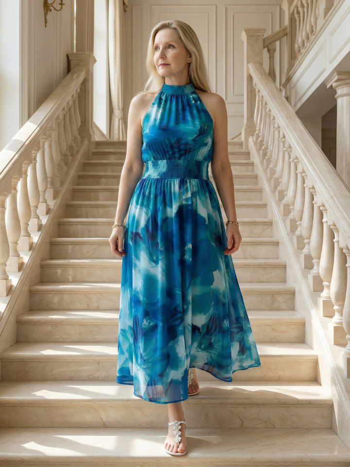 Sylin | Gathered Halter Dress