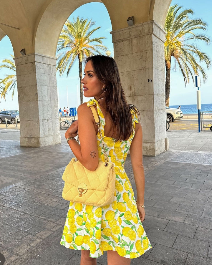 Lime | Summer dress with striking lime print