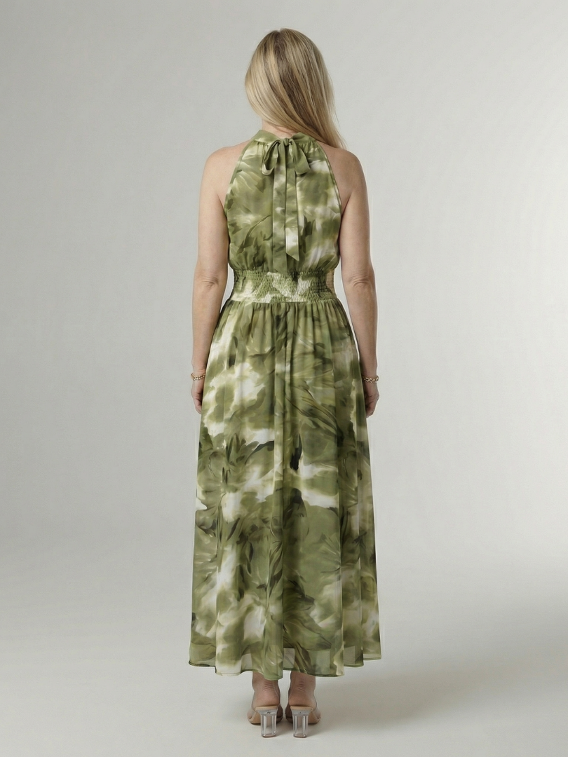 Sylin | Gathered Halter Dress