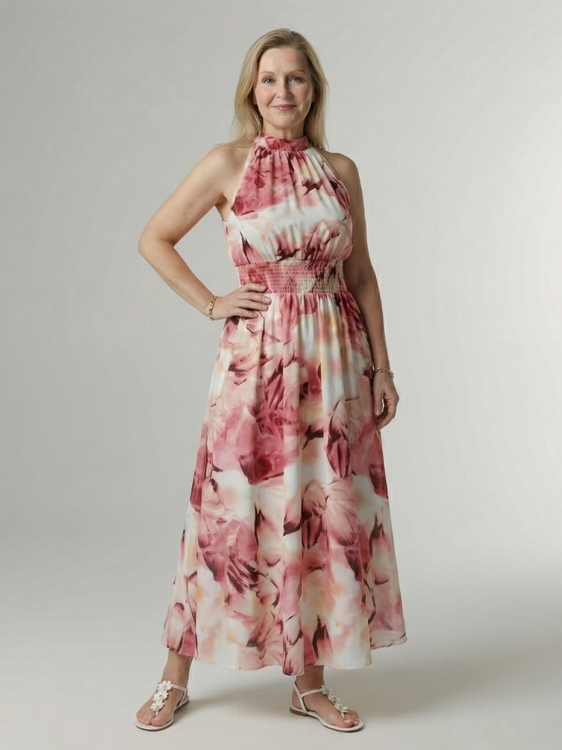 Sylin | Gathered Halter Dress