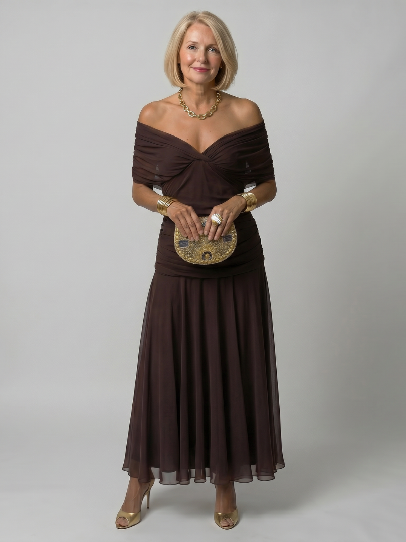 Calen | Off Shoulder Flow Dress