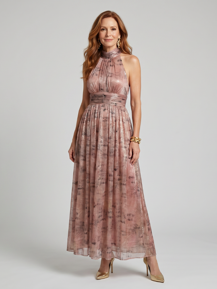 Imogen | Textured Finish Sleeveless Maxi Dress