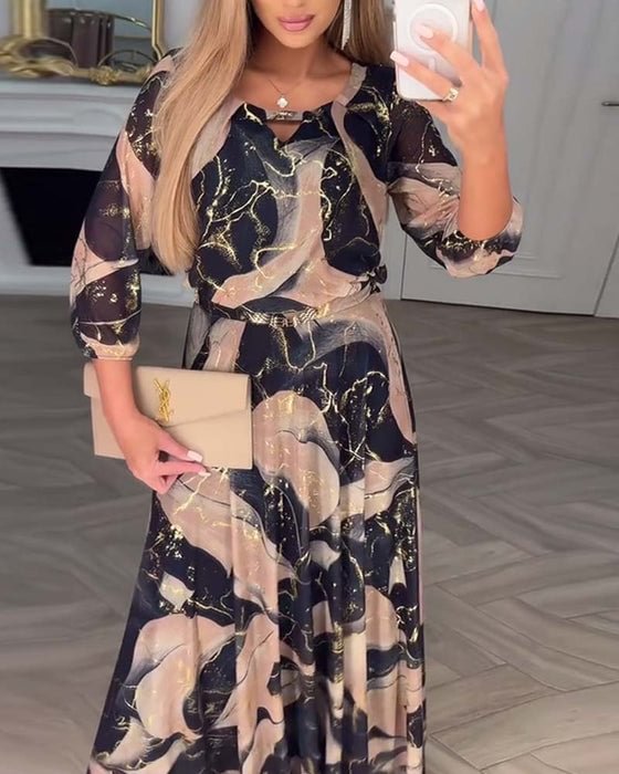 Victoria | Printed Chiffon Dress