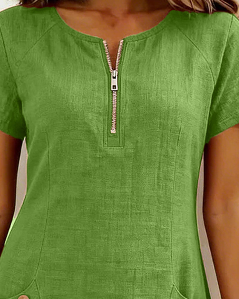 Penelope – Dress With Zipper And Pockets