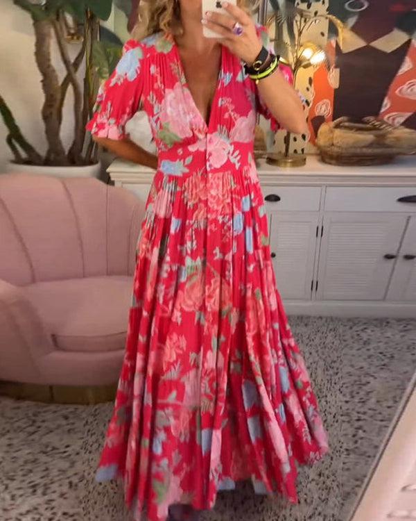 Rosalie – Vibrant Floral Dress