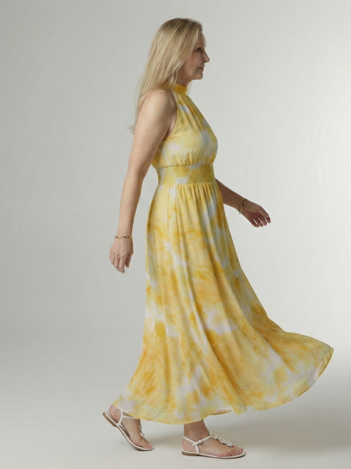 Sylin | Gathered Halter Dress