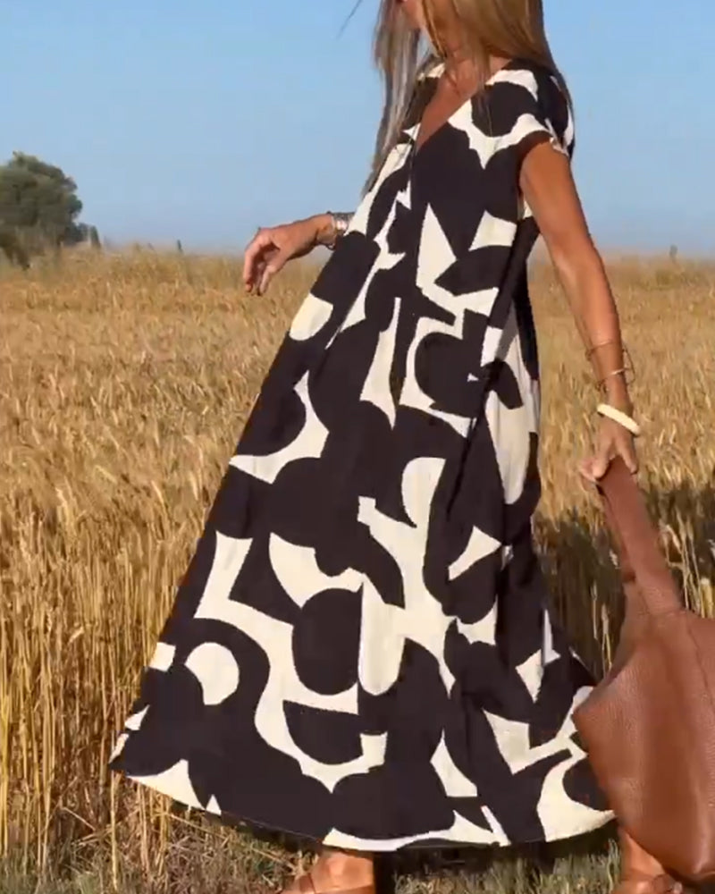 Kenley – Relaxed Abstract Dress