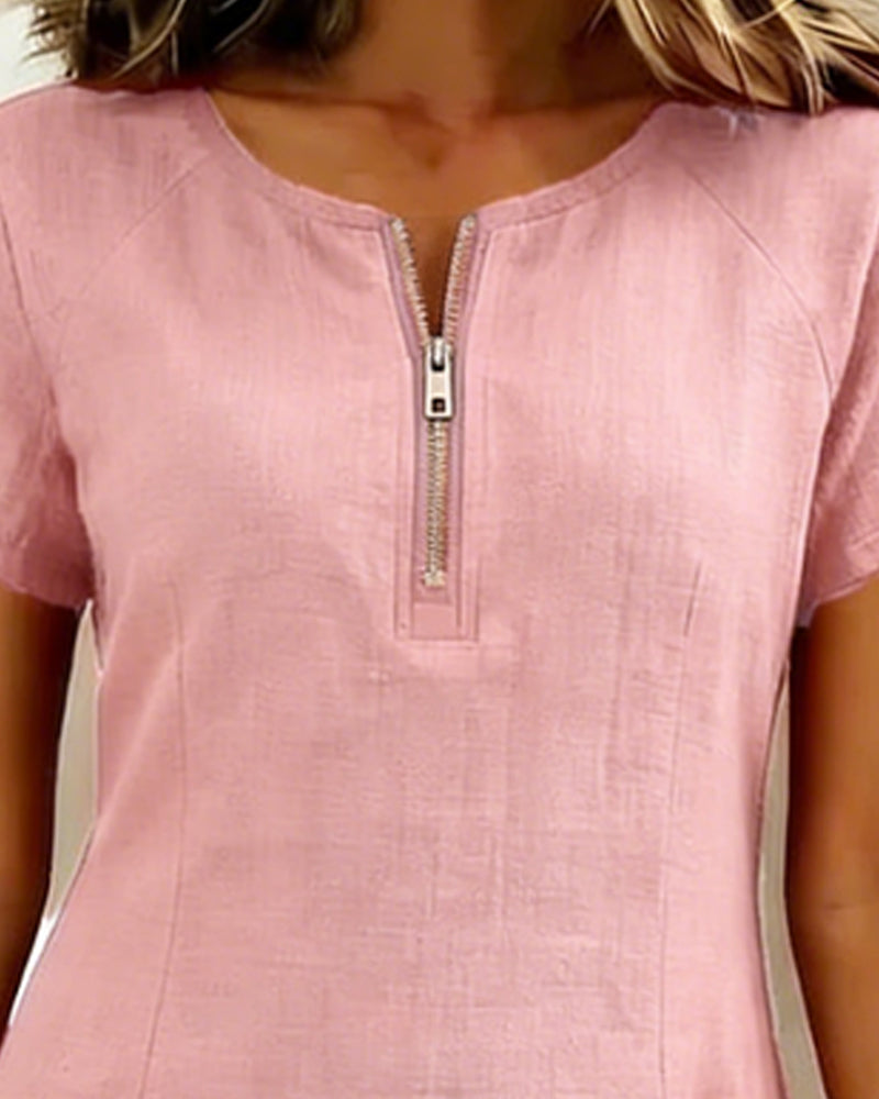 Penelope – Dress With Zipper And Pockets