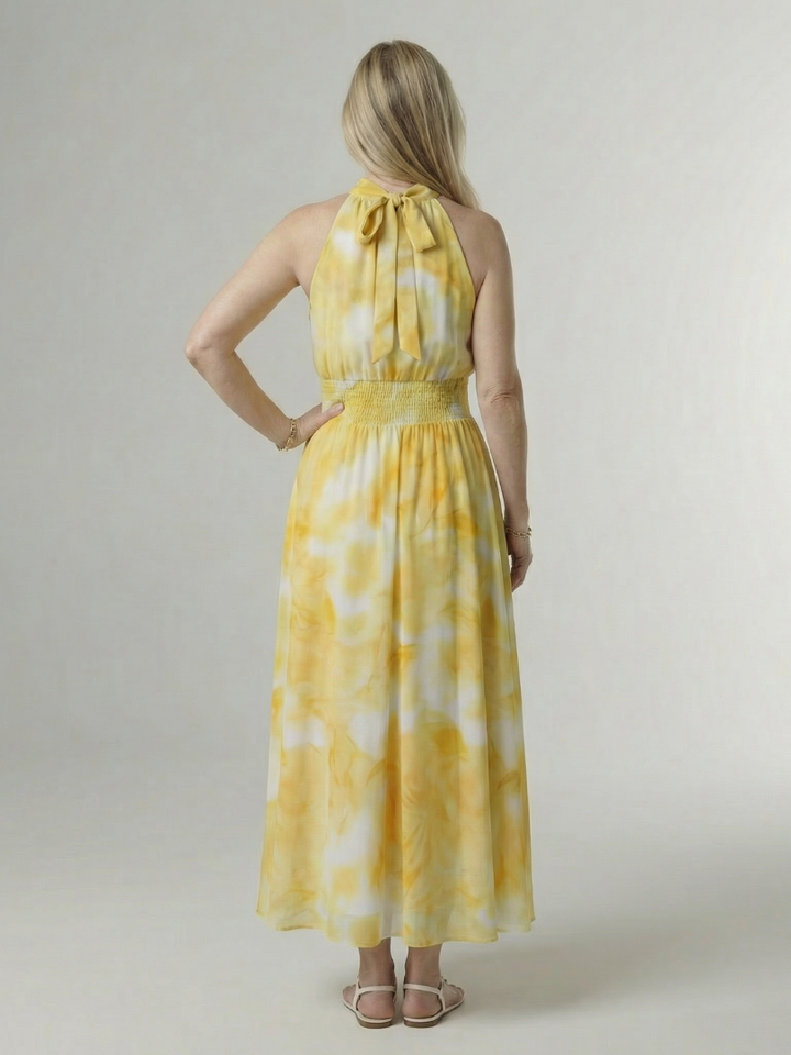 Sylin | Gathered Halter Dress