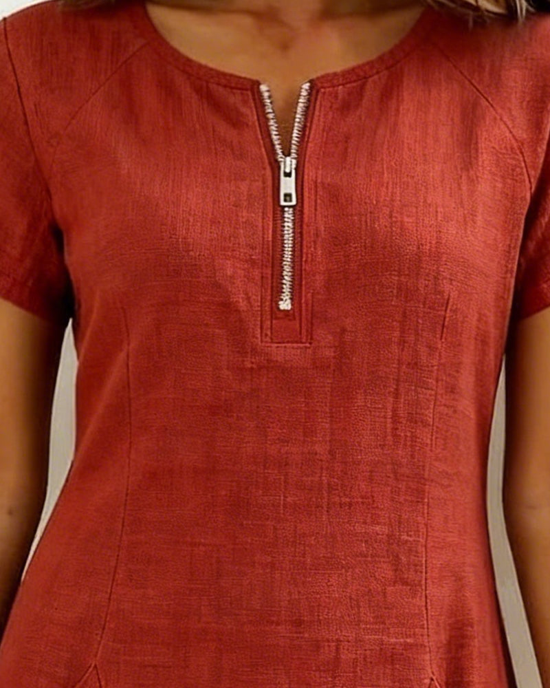 Penelope – Dress With Zipper And Pockets