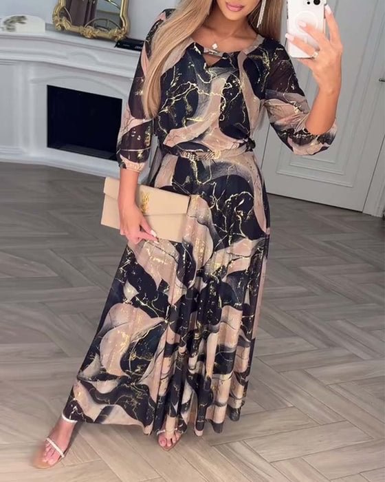 Victoria | Printed Chiffon Dress