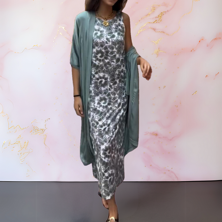 Giavanna™ | Elegant Dress with Cardigan