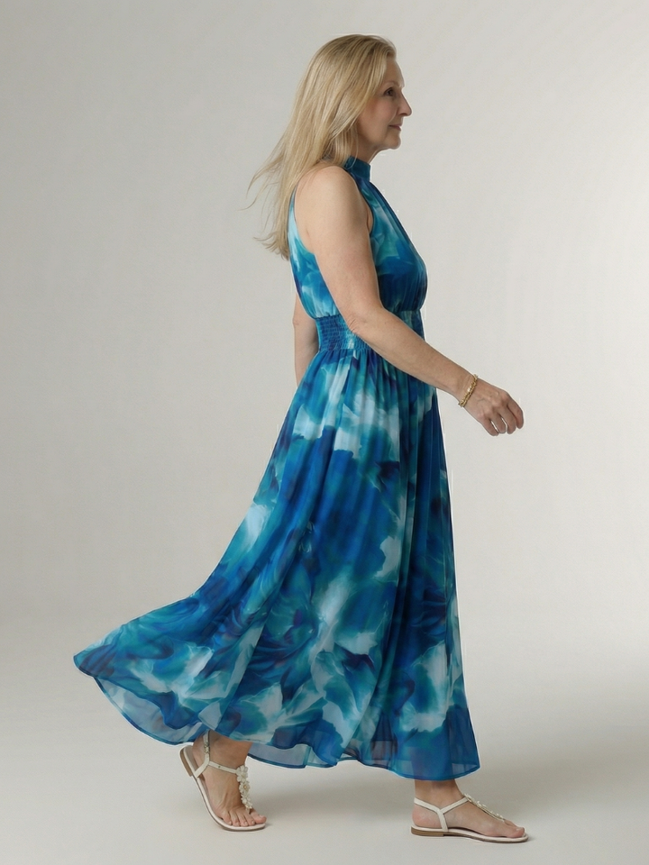 Sylin | Gathered Halter Dress
