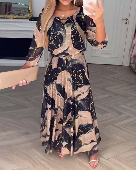 Victoria | Printed Chiffon Dress