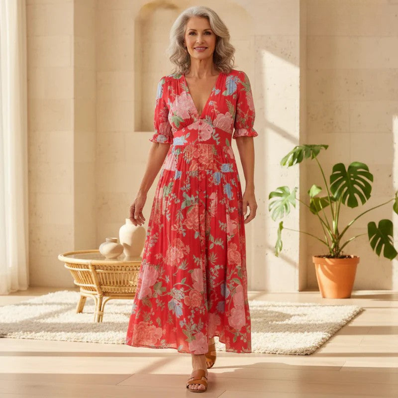 Rosalie – Vibrant Floral Dress
