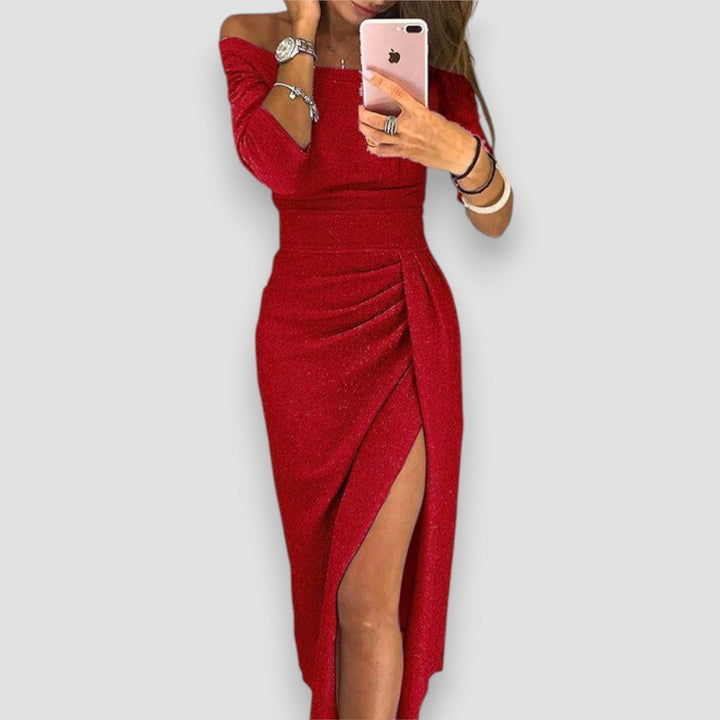Vivienne™ | Elegant Off-Shoulder Evening Dress