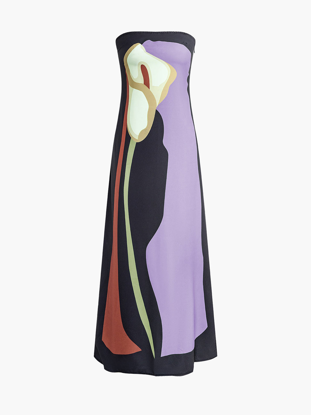 Chiara - Abstract Strapless Maxi Dress