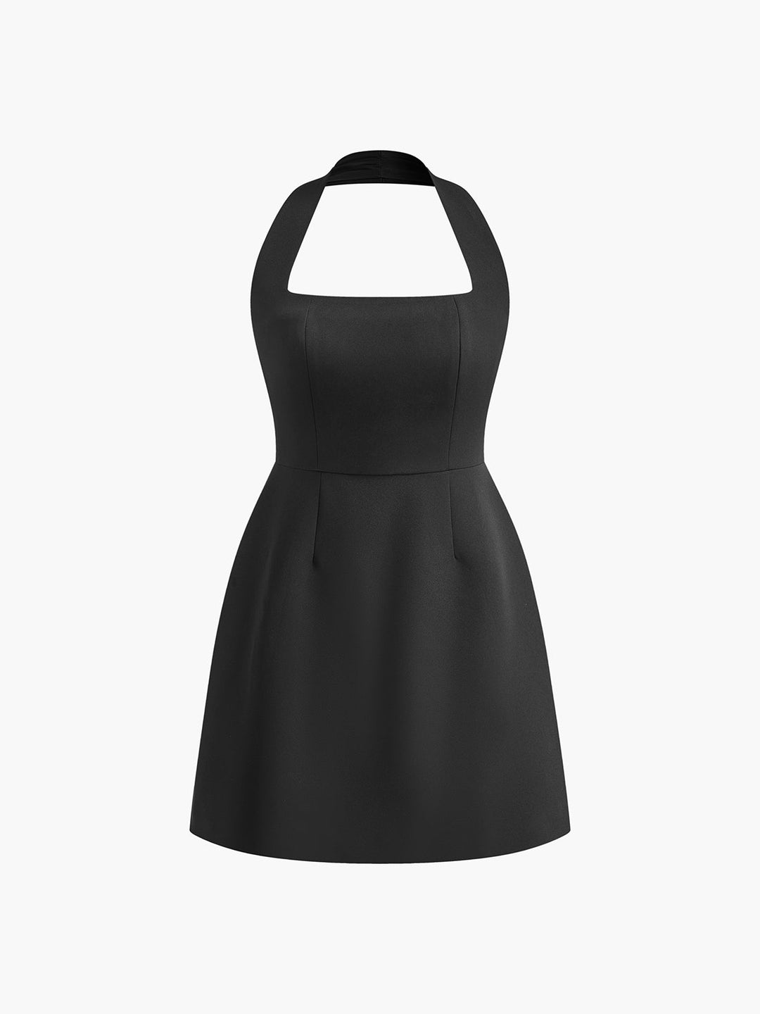 Millan | Elegant A-line Halter Mini Dress - Comfortable, Regular Fit