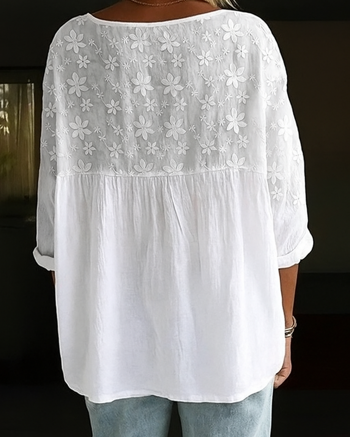 COLETTE – RELAXED EMBROIDERED BLOUSE