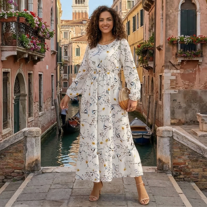 Isadora – Elegant Floral Maxi Dress
