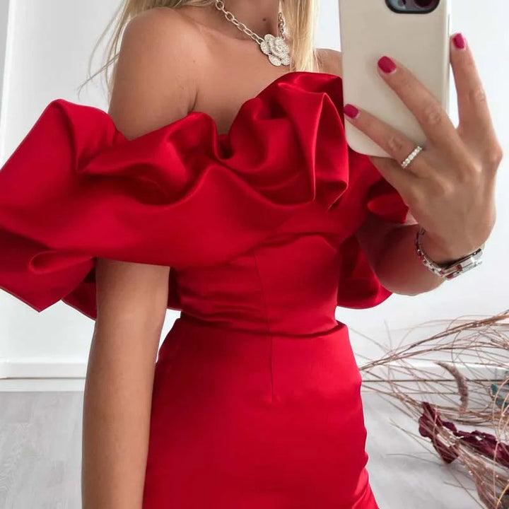 Myrell | Off-Shoulder Cocktail Dress with Ruffles