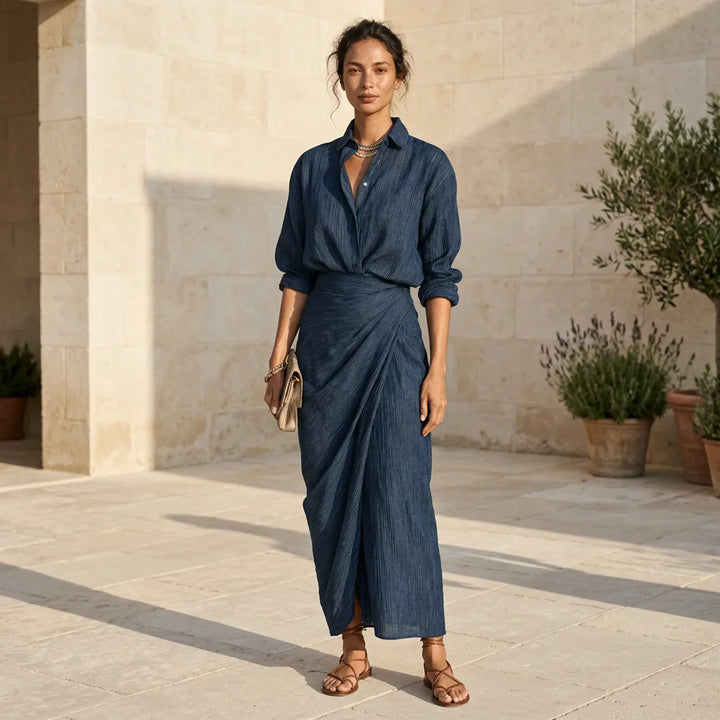 Lunara | Timeless Shirt & Long Skirt Set