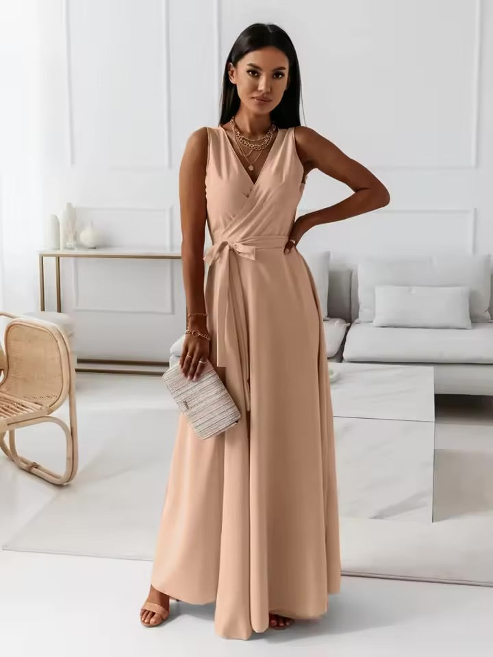 Valerina – Women's Loose A-line V-Neck Dress
