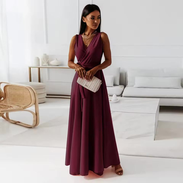 Valerina – Women's Loose A-line V-Neck Dress