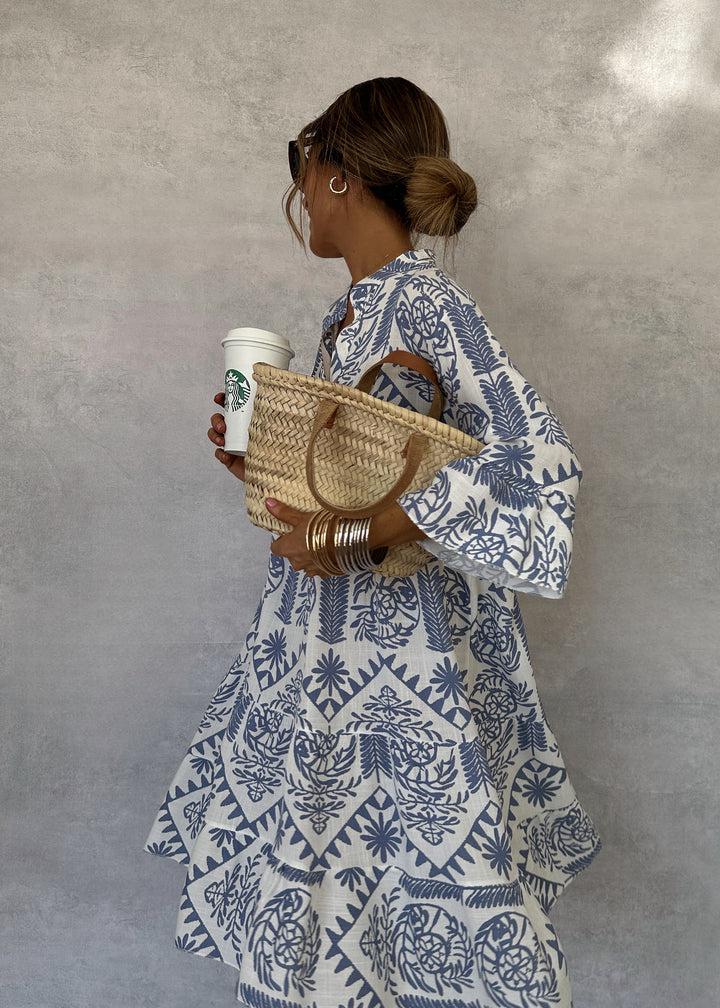 Maisie | Women's Boho Patterned Long Sleeve Midi Dress