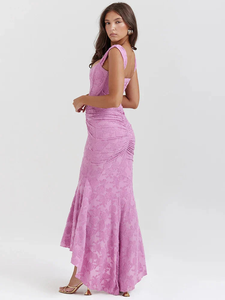 Isadora™ | Elegant Pink Maxi Dress