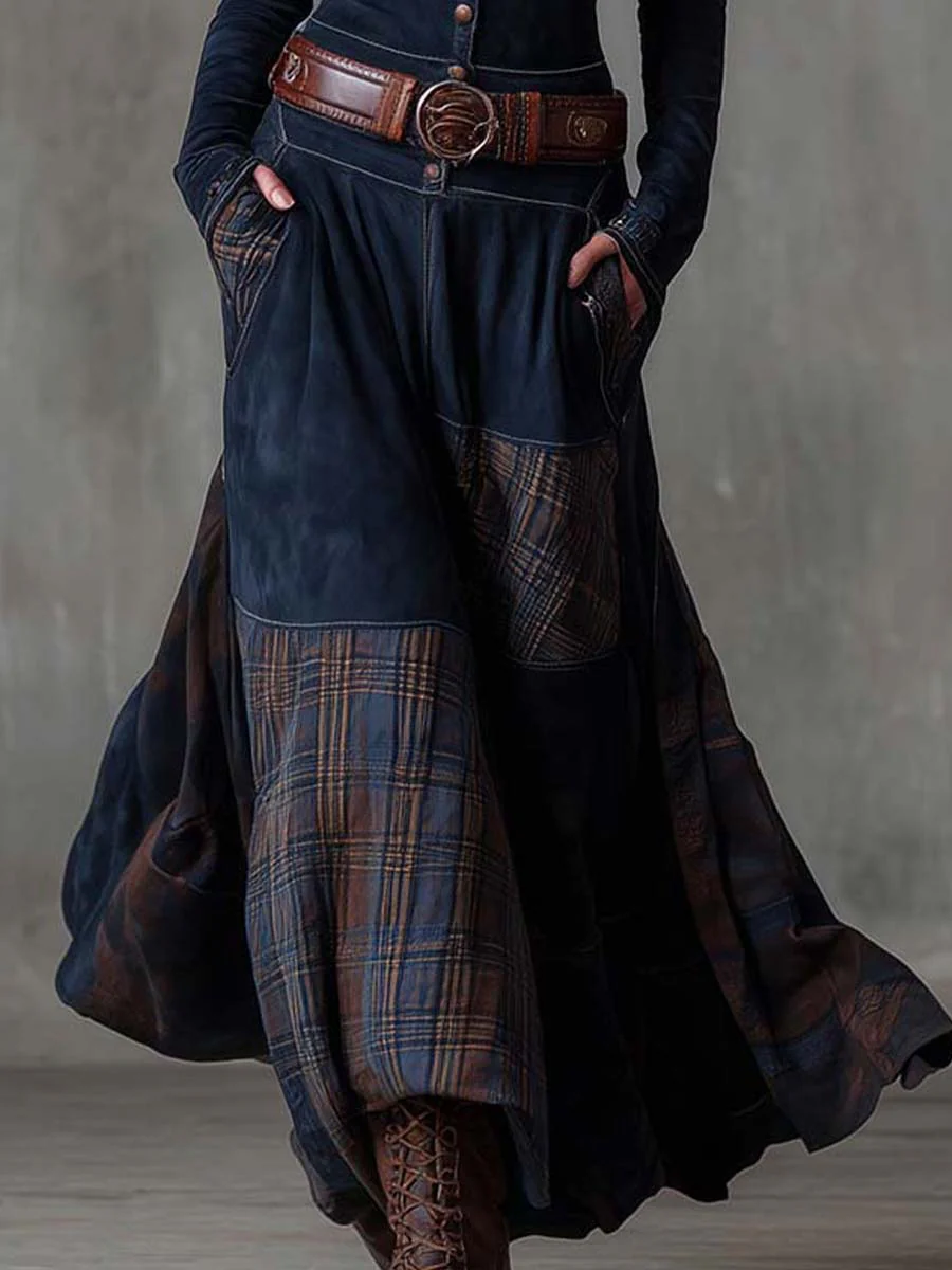 Lureno Heritage | Iconic Suede-Texture Maxi Dress