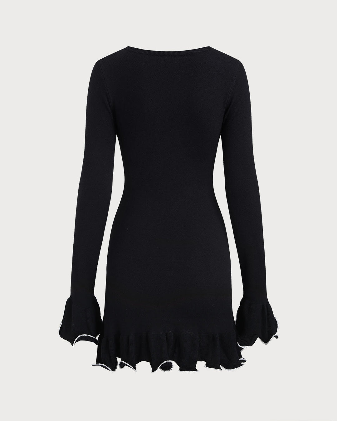 Felora | Ribbed Mini Dress - with Ruched Detailing, Casual Elegant