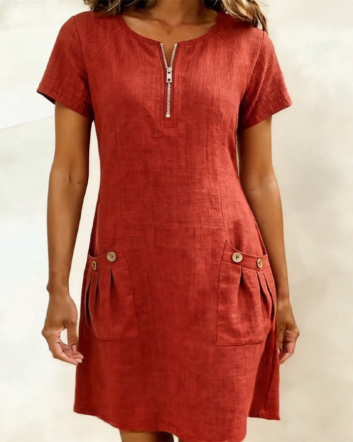 Penelope – Dress With Zipper And Pockets