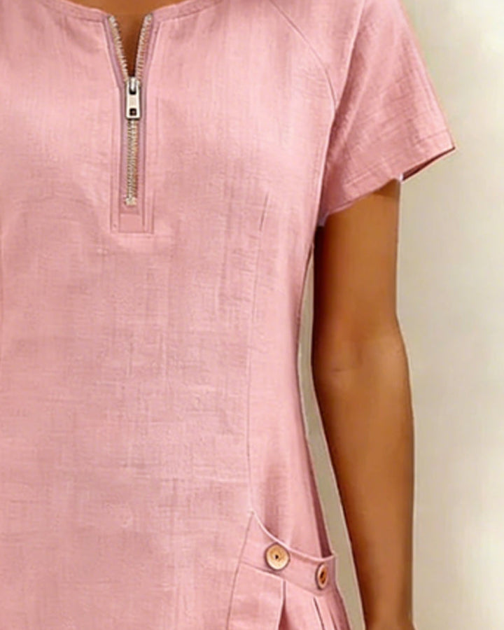 Penelope – Dress With Zipper And Pockets