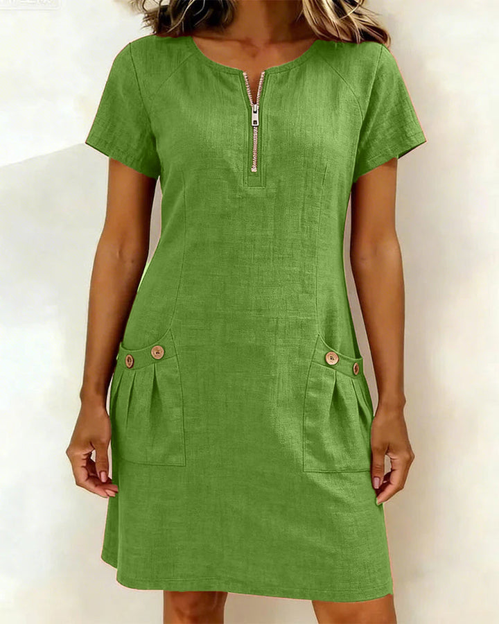 Penelope – Dress With Zipper And Pockets