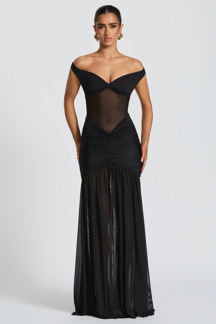 Isadora™ | Off-Shoulder Occasion Maxi Dress