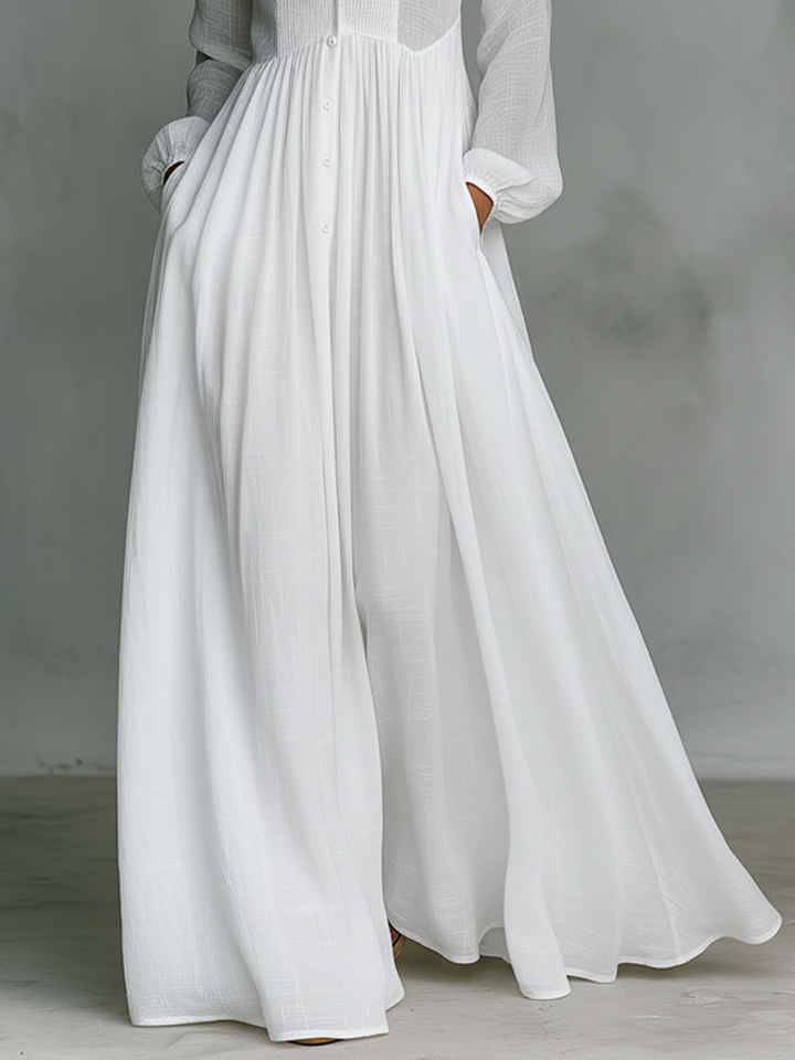 Alessandra | Flowing Button-Front Maxi Dress