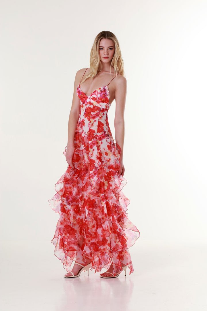 Isadora™ | Margot Floral Ruffle Maxi Dress