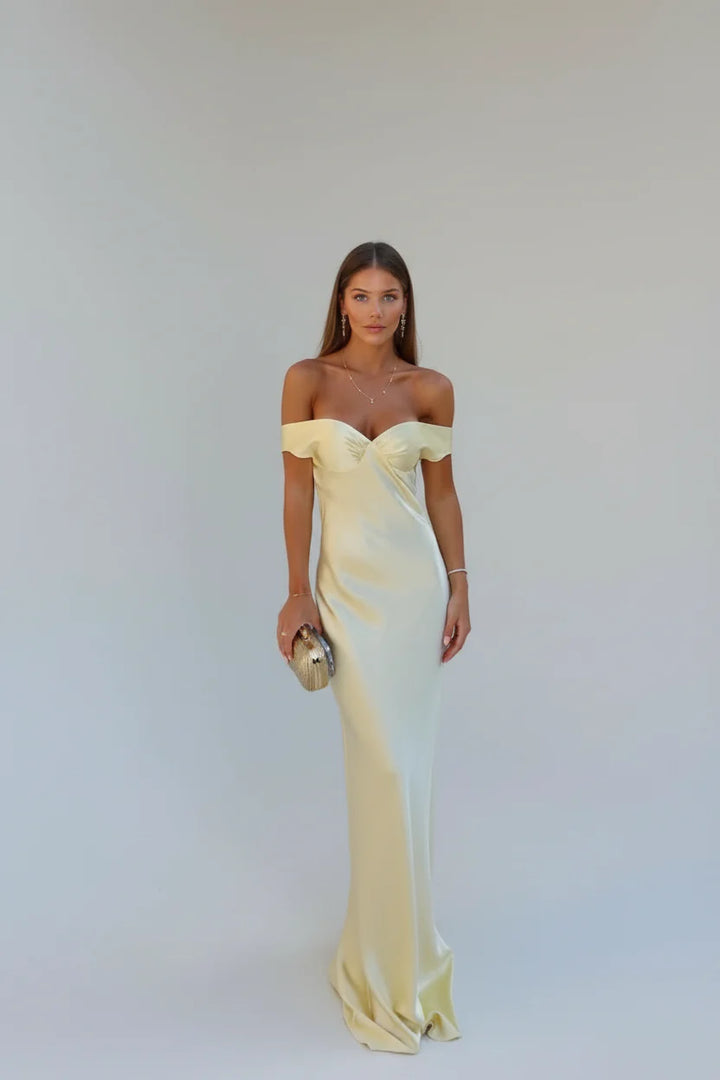 Isadora™ | Satin Backless Maxi Dress