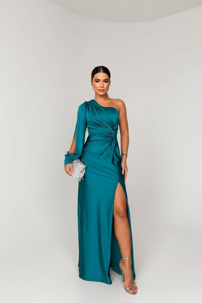 Isadora™ | Elegant One Shoulder Dress